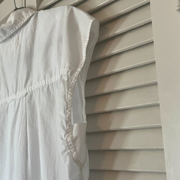 AMO Ruth Sleeveless Shirt white buttondown small women cotton - Picture 8 of 11